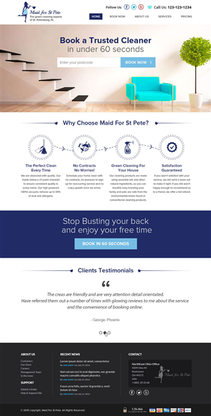 Web Design by OM for Maid for St Pete | Design: #5663978