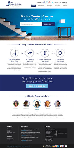 Web Design by OM for Maid for St Pete | Design: #5664019