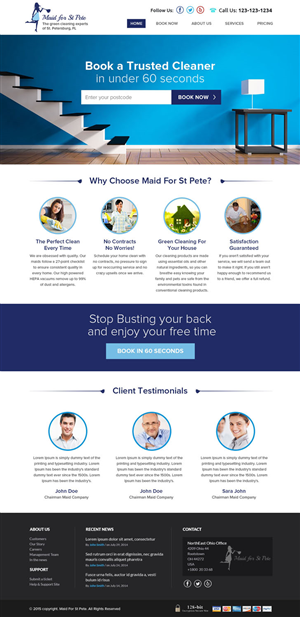Web Design by OM for Maid for St Pete | Design: #5664043