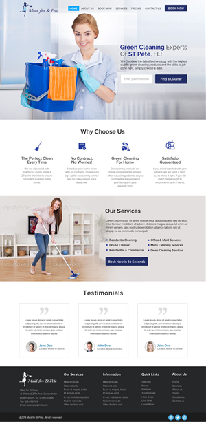 Web Design by OM for Maid for St Pete | Design: #5664124