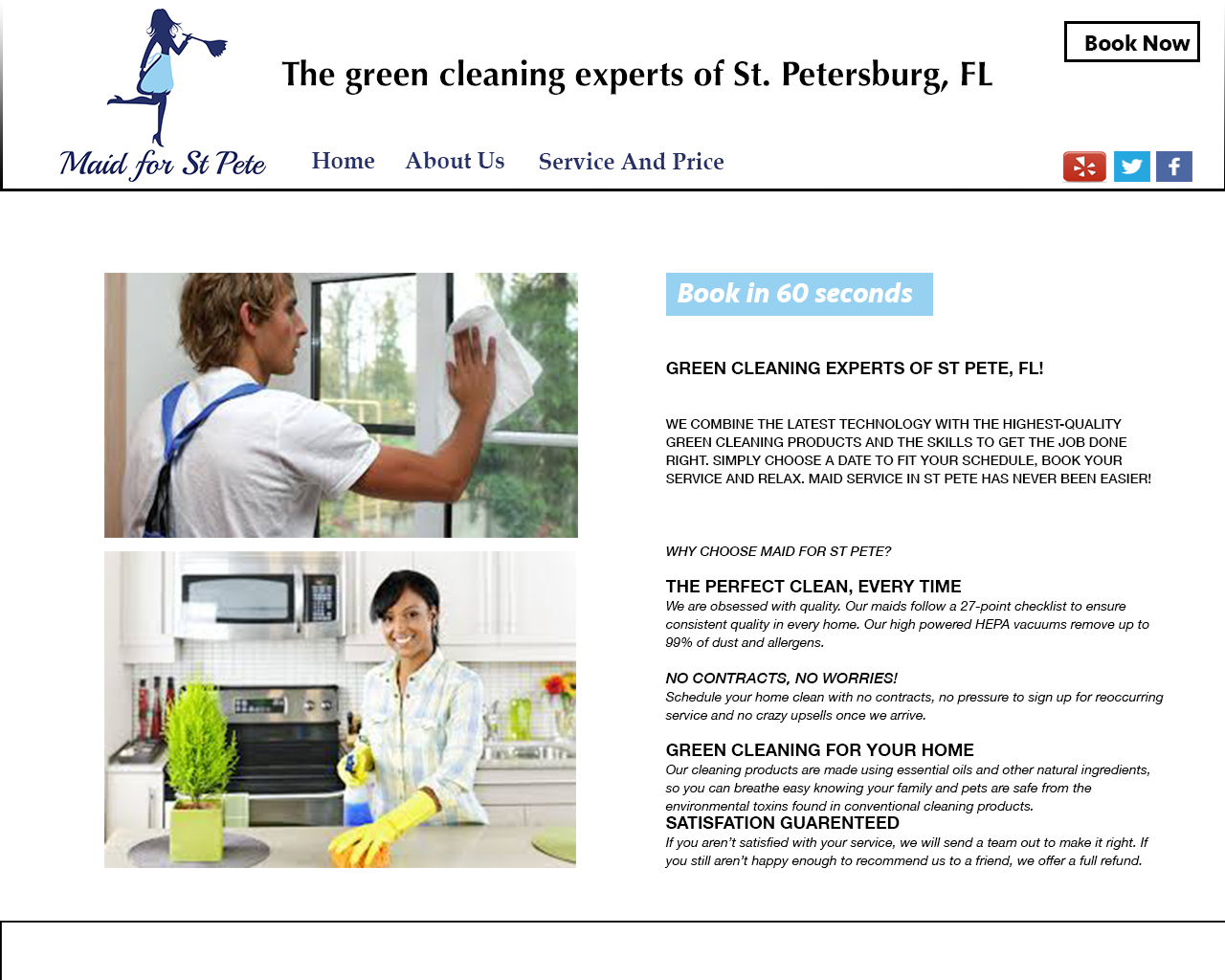 Web Design par mustafaNZ pour Maid for St Pete | Design #5659294