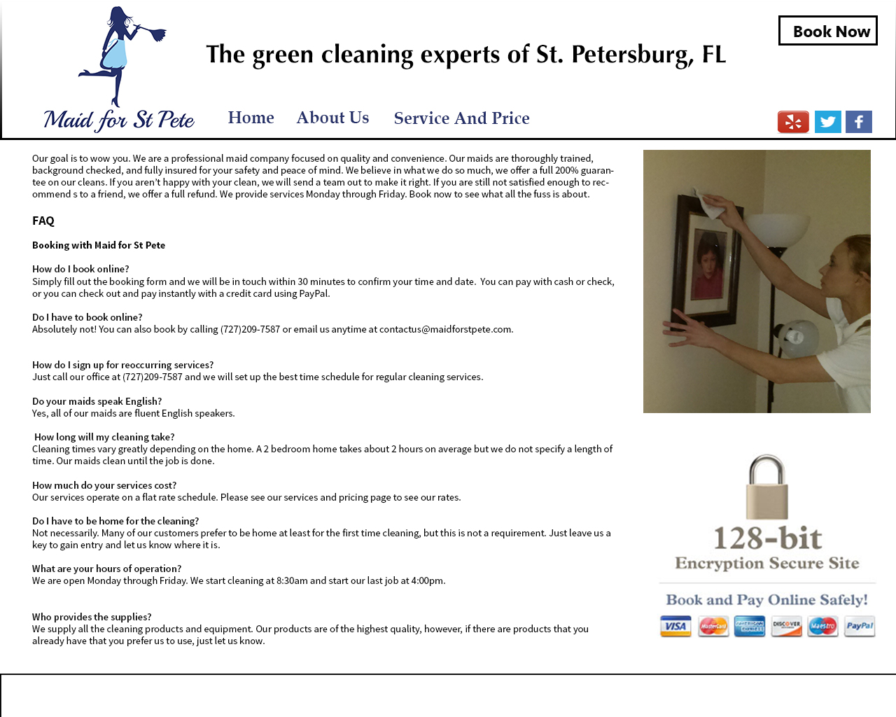 Web Design by mustafaNZ for Maid for St Pete | Design #5659297