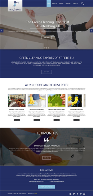 Web Design by iLibart for Maid for St Pete | Design #5631973
