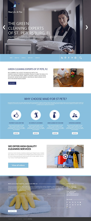 Web-Design von iLibart für Maid for St Pete | Design: #5631987