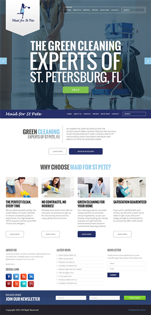 Web-Design von iLibart für Maid for St Pete | Design: #5631992