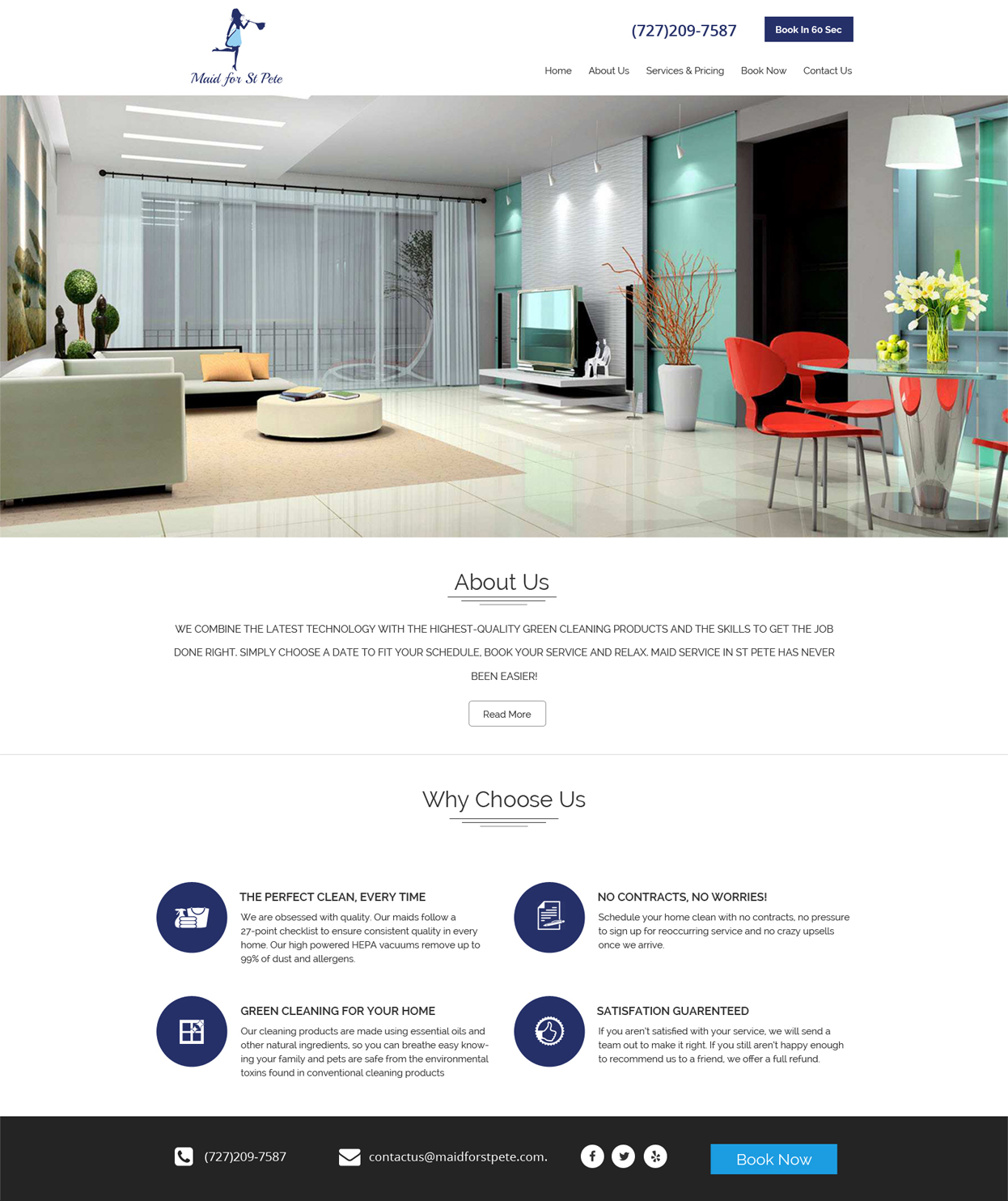 Web Design by Advent Innovative for Maid for St Pete | Design #5647599