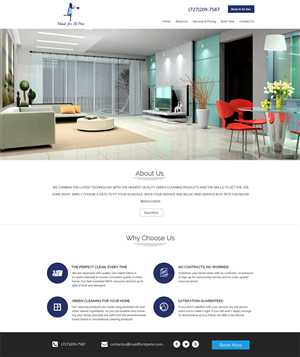 Web Design by Advent Innovative for Maid for St Pete | Design #5647599