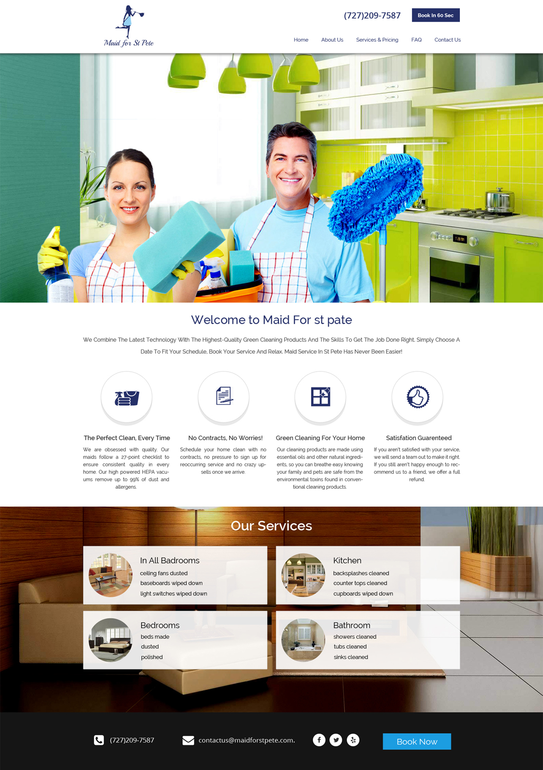 Web Design by Advent Innovative for Maid for St Pete | Design #5647603