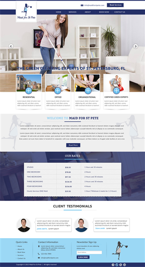 Web-Design von newlogic für Maid for St Pete | Design: #5681931