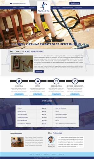 Web-Design von newlogic für Maid for St Pete | Design: #5681932