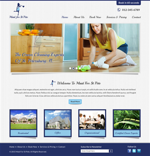 Web-Design von newlogic für Maid for St Pete | Design: #5688125
