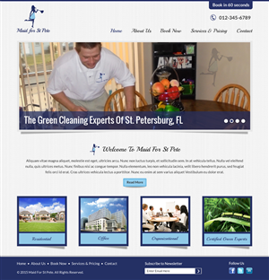 Web-Design von newlogic für Maid for St Pete | Design: #5688126