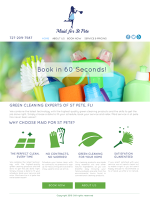 Web Design by gnlalksi for Maid for St Pete | Design #5625626