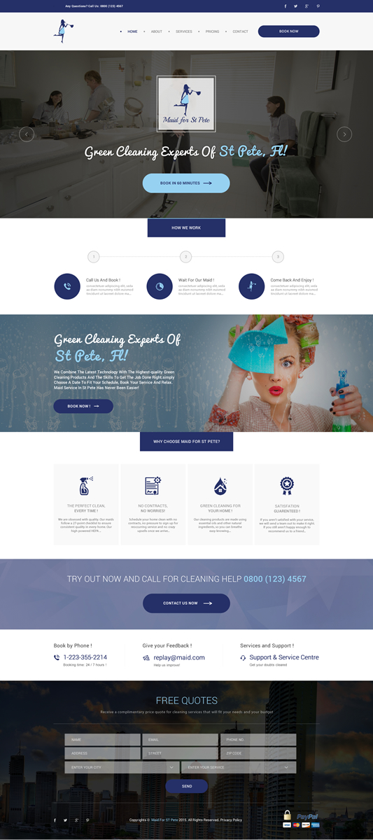 Web Design by Behriatech for Maid for St Pete | Design #5654982