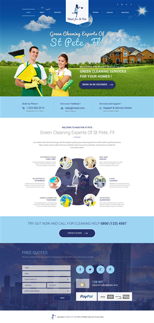 Web Design by Behriatech for Maid for St Pete | Design: #5663404