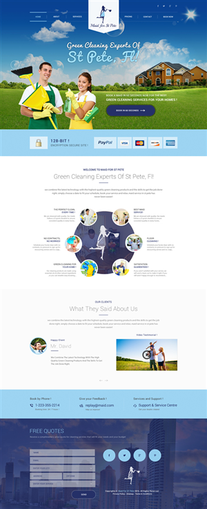 Web Design by Behriatech for Maid for St Pete | Design #5669717