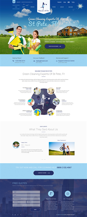 Web-Design von Behriatech für Maid for St Pete | Design: #5669724