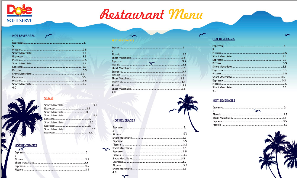 Menu Design by roopaljain for this project | Design #5644833