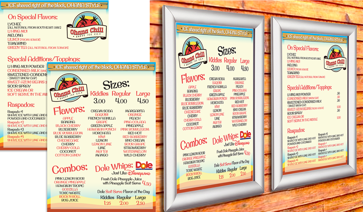 Menu Design by ADL Designs for this project | Design #5812519