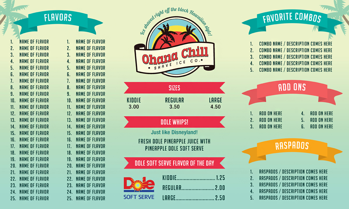 Menu Design by cherylho for this project | Design #5687337