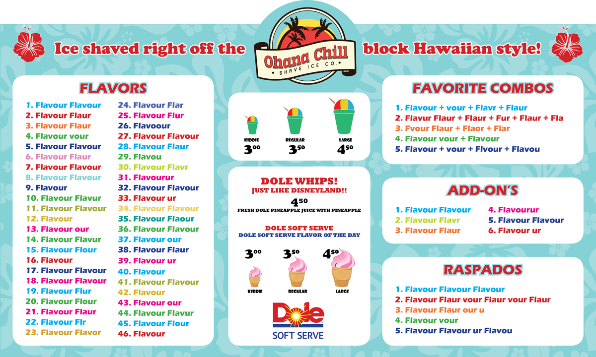 Menu Design by FCJ_GRAPHICS for this project | Design #5680498
