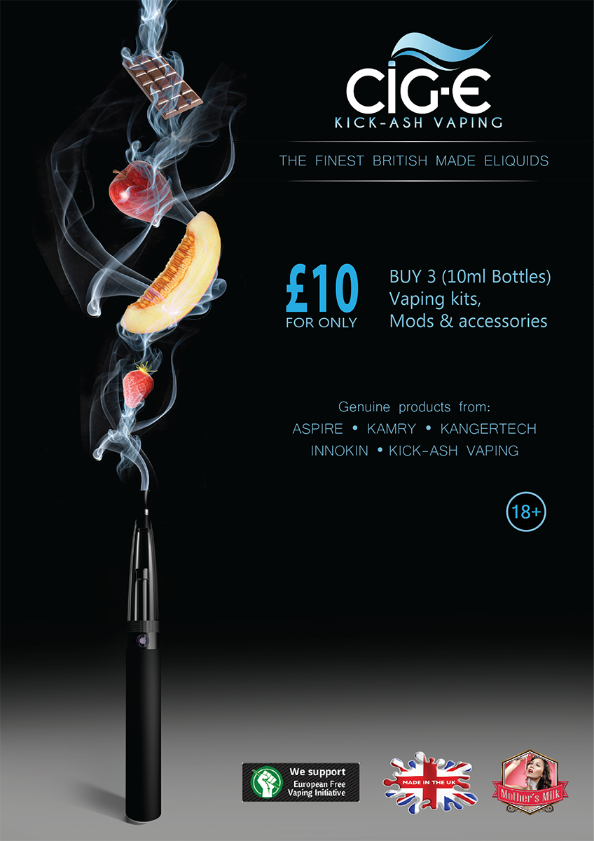 Poster Design by alex989 for Cig-e Premium Electronic Cigarettes | Design #5618593