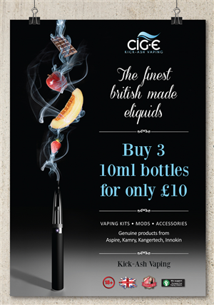 Poster Design by cherylho for Cig-e Premium Electronic Cigarettes | Design: #5638935