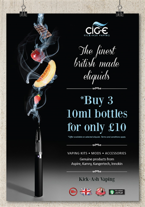 Poster Design by cherylho for Cig-e Premium Electronic Cigarettes | Design: #5641463