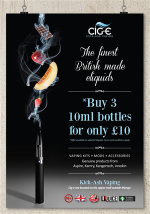 Poster Design by cherylho for Cig-e Premium Electronic Cigarettes | Design: #5647472