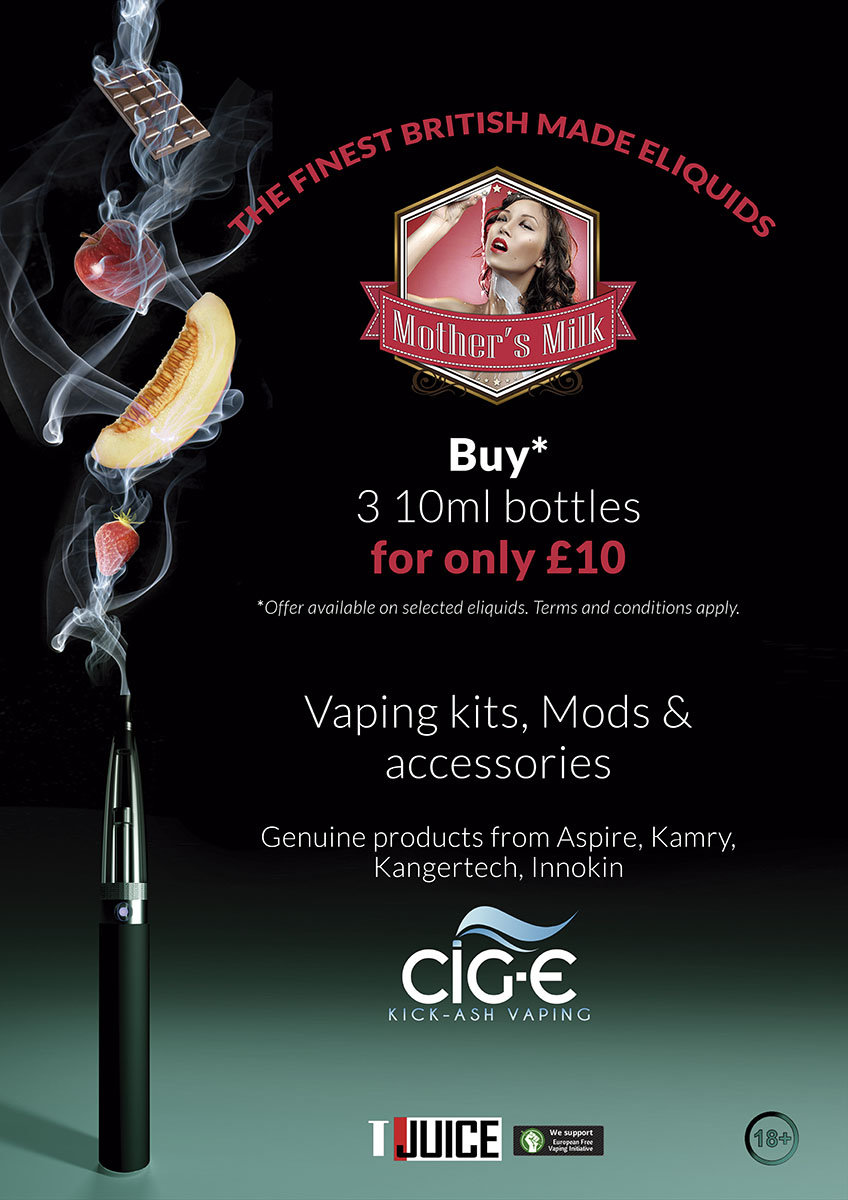 Poster Design by Denis Lenzi for Cig-e Premium Electronic Cigarettes | Design #5643285