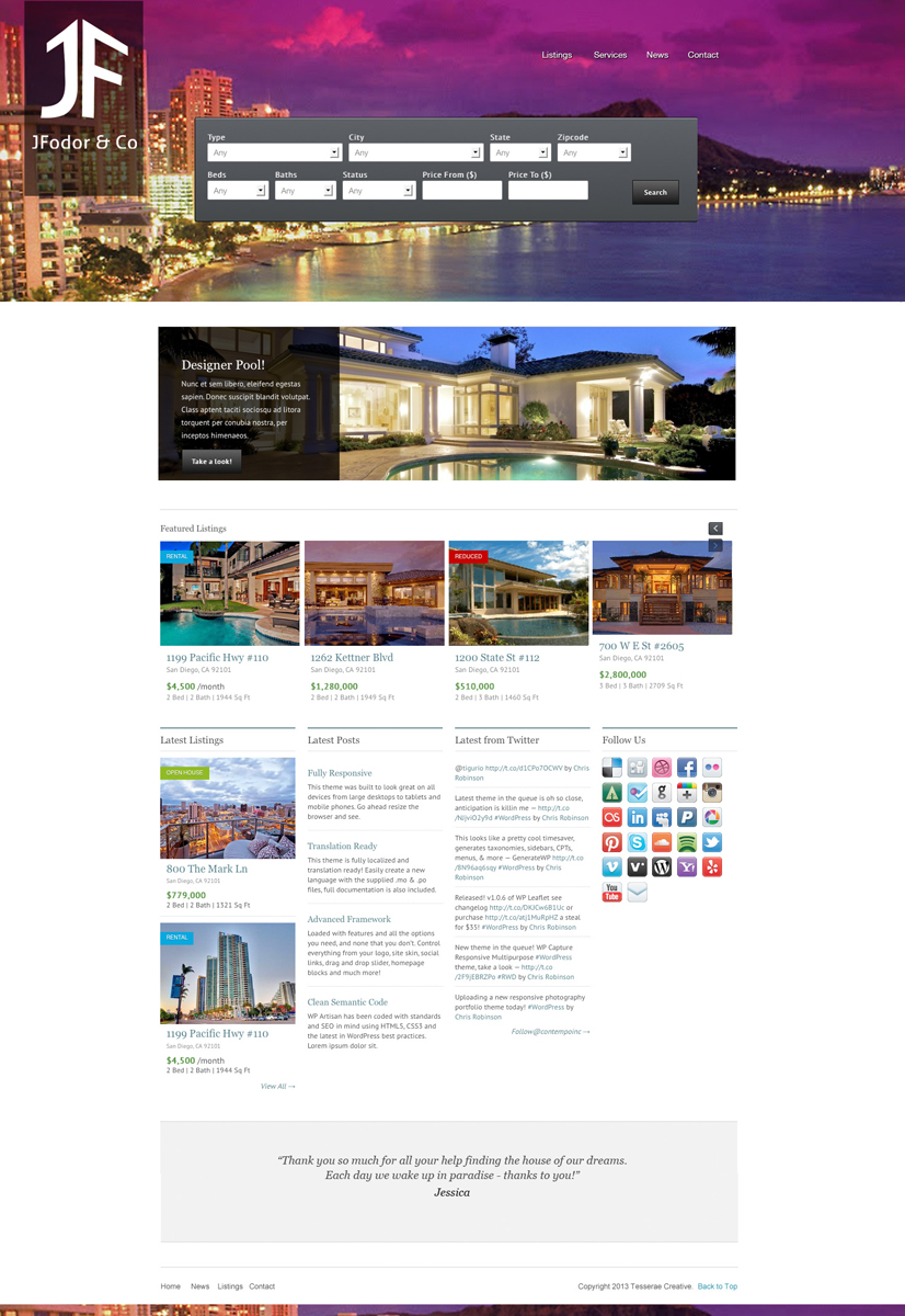 Wordpress Design by TesseraeCreative for JFodor & Co, LLC | Design #1583540
