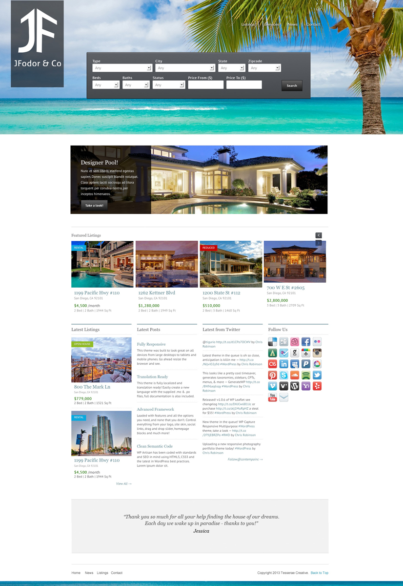Wordpress Design by TesseraeCreative for JFodor & Co, LLC | Design #1583544