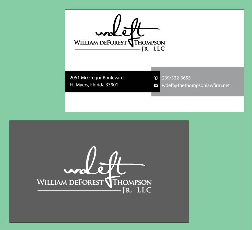 Business Card Design by Infinitive Technology for William deForest Thompson, Jr. | Design #5665311