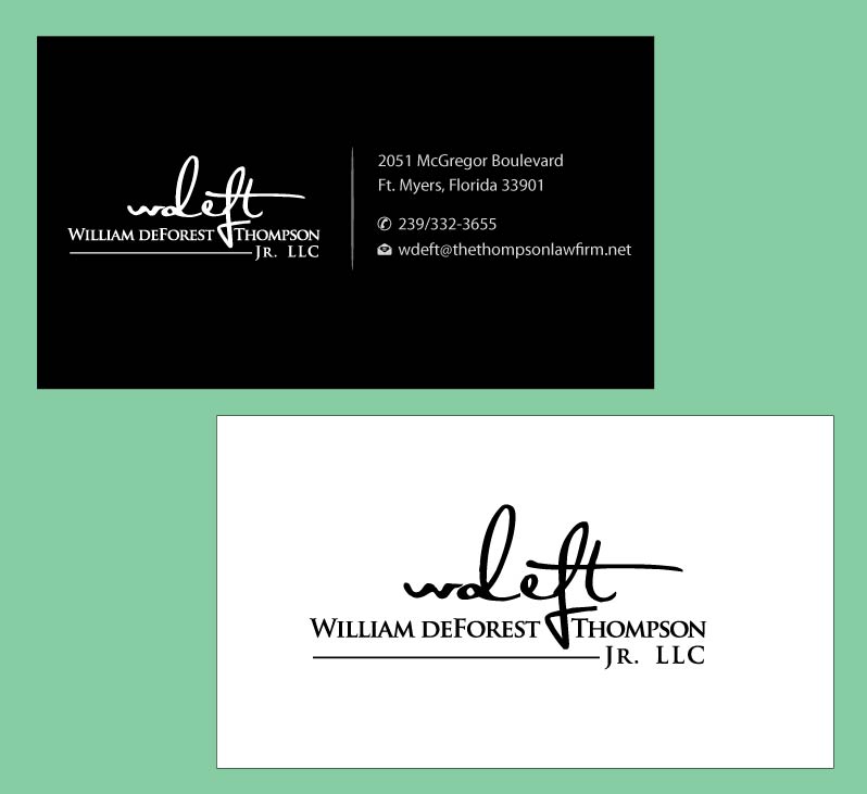 Business Card Design by Infinitive Technology for William deForest Thompson, Jr. | Design #5665327