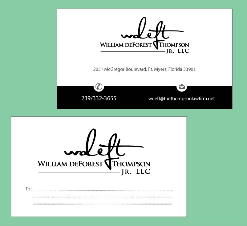 Business Card Design by Infinitive Technology for William deForest Thompson, Jr. | Design #5665331