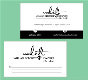Business Card Design by Infinitive Technology for William deForest Thompson, Jr. | Design: #5665331