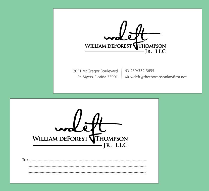 Business Card Design by Infinitive Technology for William deForest Thompson, Jr. | Design #5665347