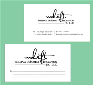 Business Card Design by Infinitive Technology for William deForest Thompson, Jr. | Design: #5665347