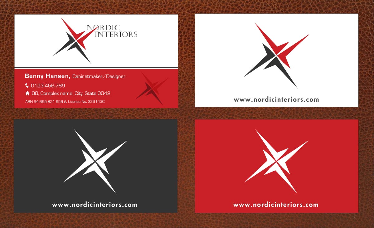 Visitenkarten-Design von Sbss für Nordic Interiors | Design #1543777
