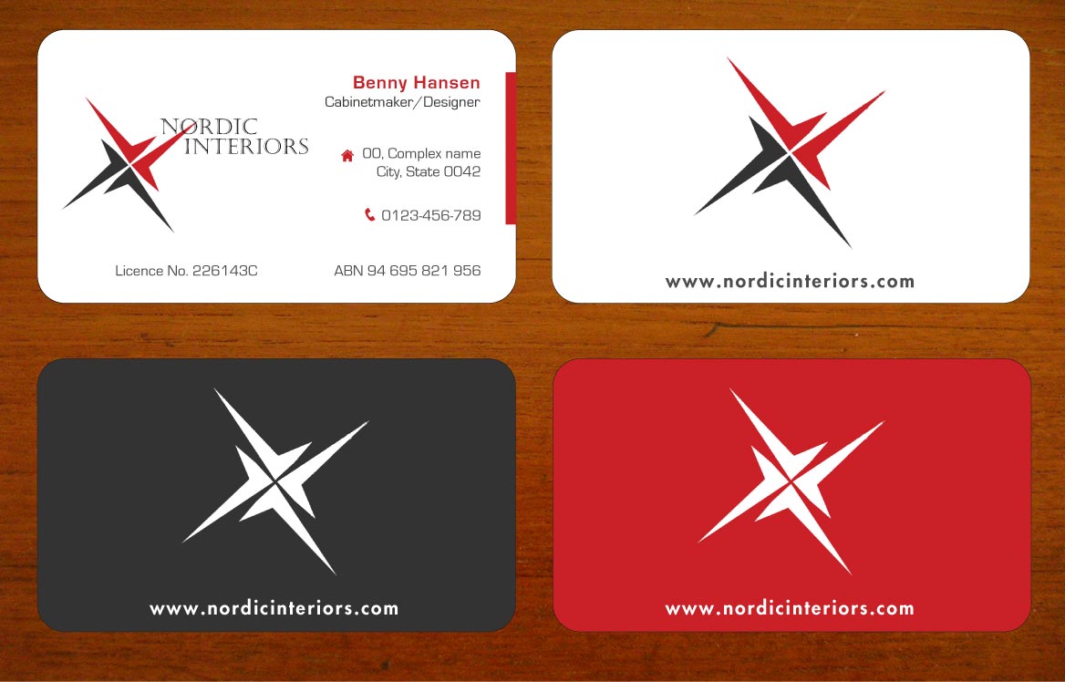 Business Card Design by Sbss for Nordic Interiors | Design #1544769