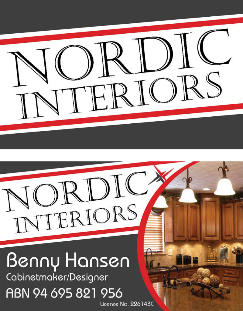 Business Card Design by JessicaD for Nordic Interiors | Design #1544441