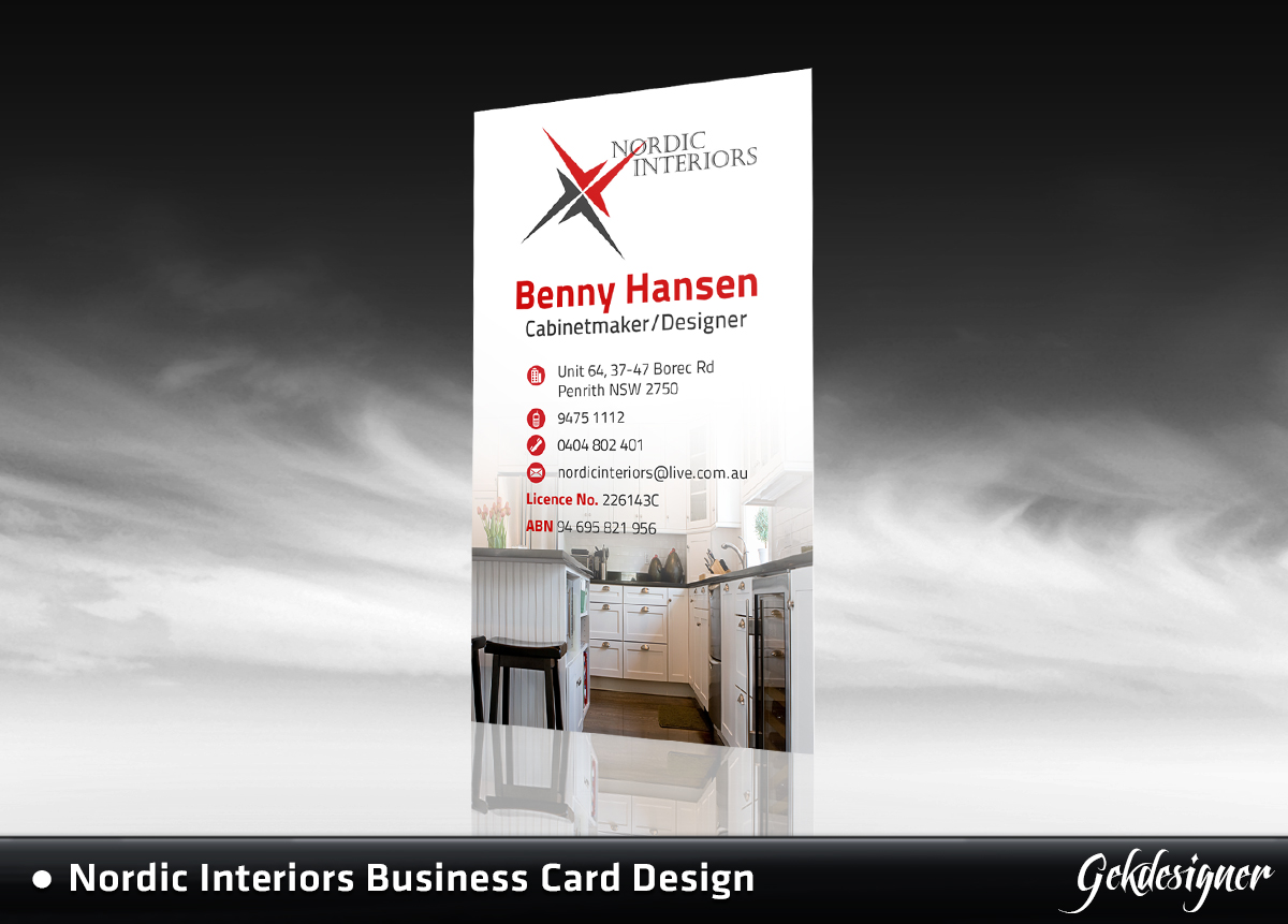 Business Card Design by gekgrfx for Nordic Interiors | Design #1554643
