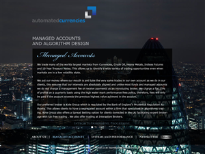Automated Currencies - fund management and algorithmic design | Web Design by Shikha