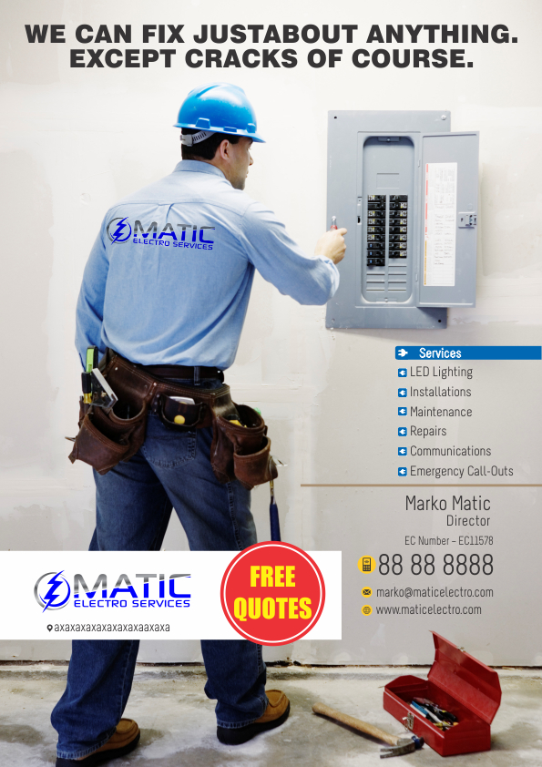 Flyer Design by Jagdish Boga for Matic Electro Services | Design #5650615