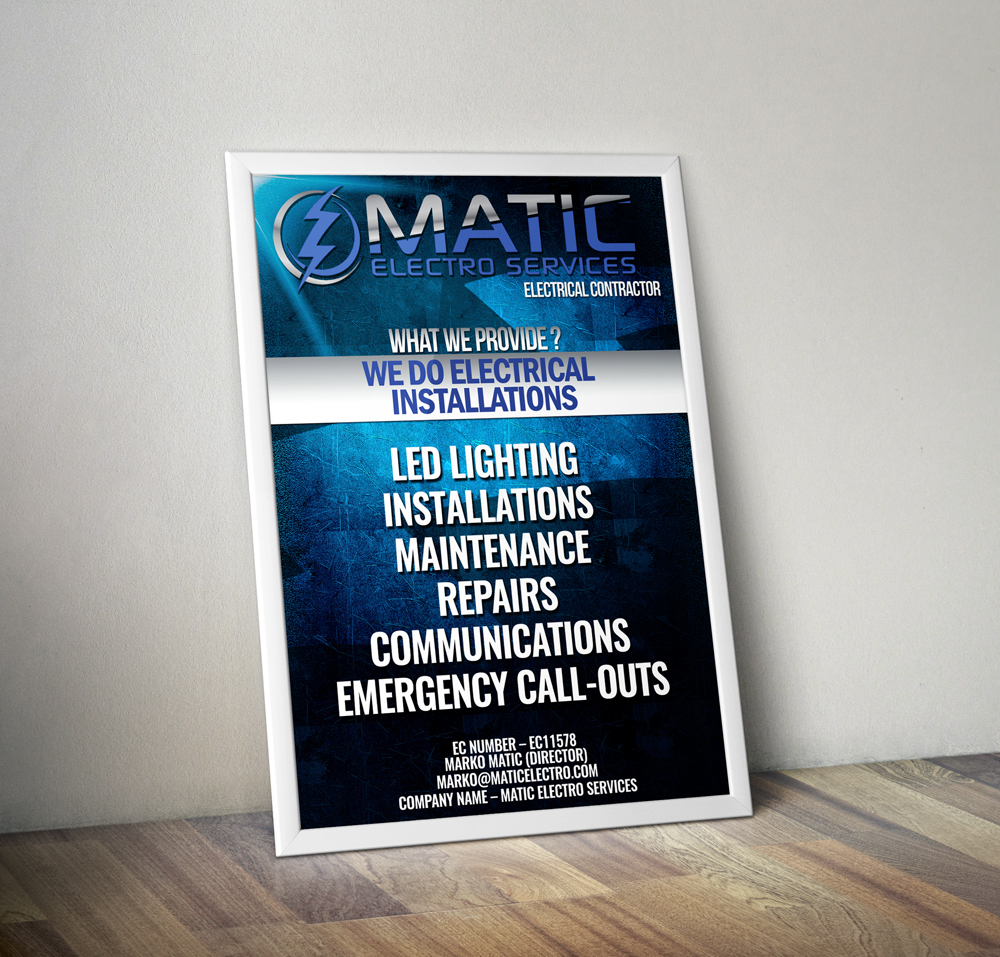 Design de Flyer par Suptones.com pour Matic Electro Services | Design #5623162