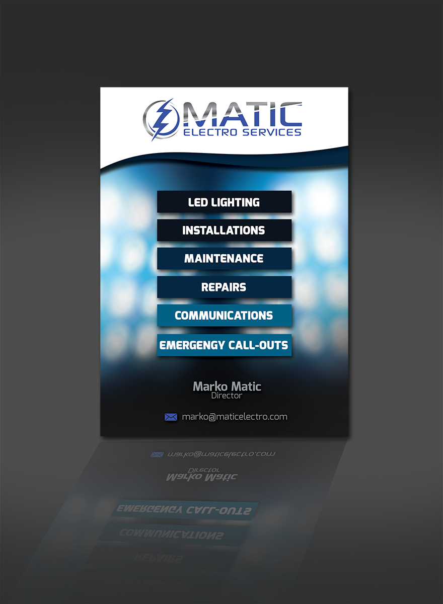 Diseño de Flyer por aricsandra para Matic Electro Services | Diseño #5645947