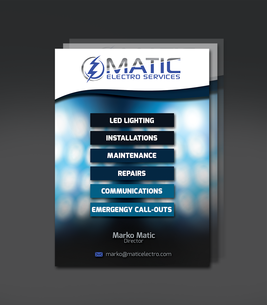 Diseño de Flyer por aricsandra para Matic Electro Services | Diseño #5645953