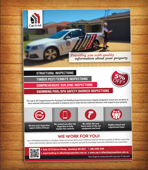 Flyer Design by alessandroevge for Cap-It-All Building Inspections | Design: #5645160