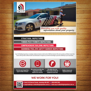 Flyer Design by alessandroevge for Cap-It-All Building Inspections | Design: #5660467