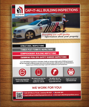 Flyer Design by alessandroevge for Cap-It-All Building Inspections | Design #5661415